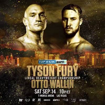 Boxing on ESPN+ - Tyson Fury vs. Otto Wallin