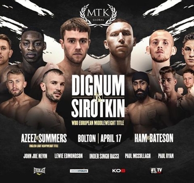 Boxing on ESPN+ - Danny Dignum vs. Andrey Sirotkin